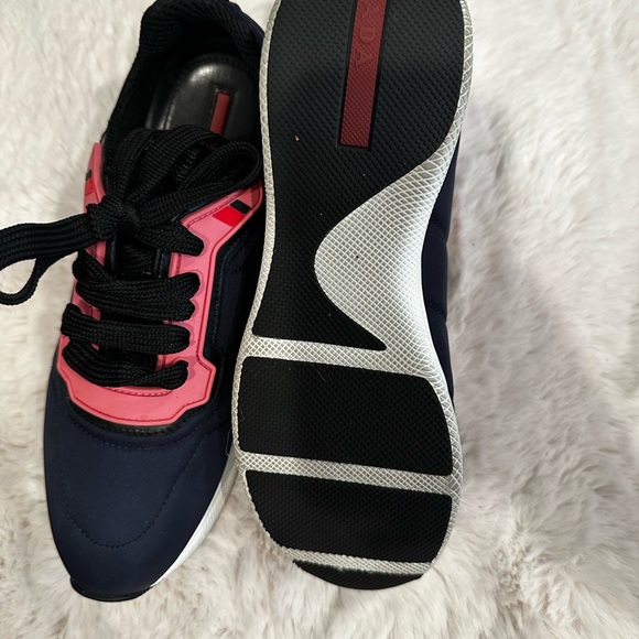 Prada Navy and Pink Sneakers - Picture 3 of 5
